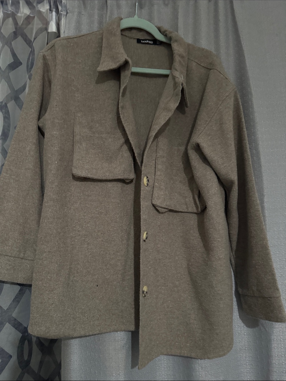 Boohoo Olive Utility Overshirt Jacket